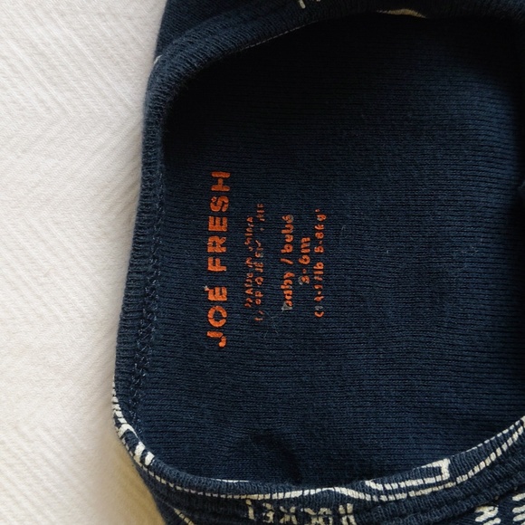 joe fresh space print cotton snap footie sleeper pajamas 3-6 months baby - Picture 2 of 5